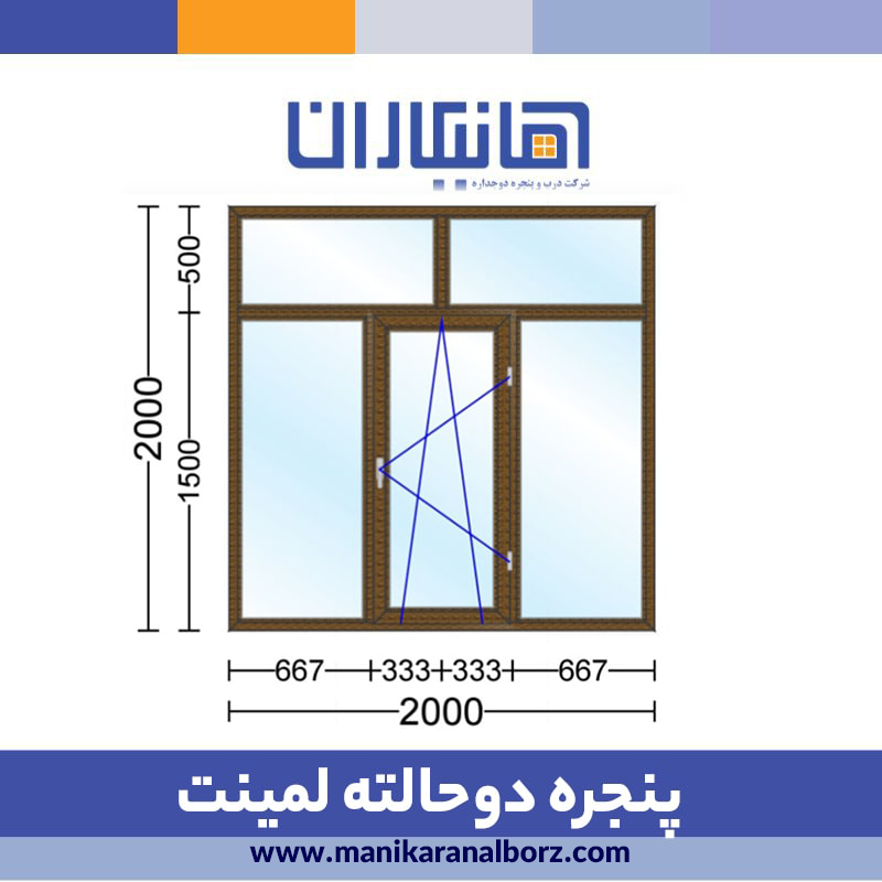 پنجره دوجداره دوحالته لمینت