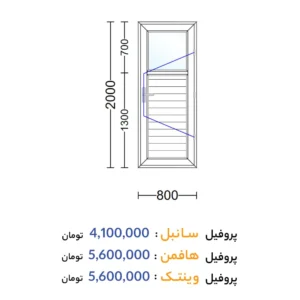 قیمت درب سرویس و حمام